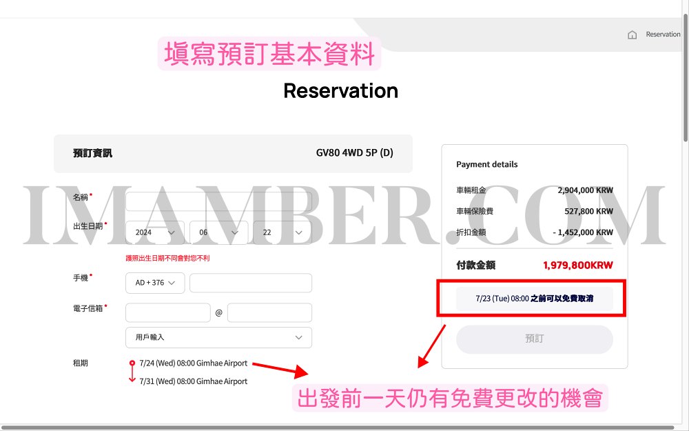 【2024韓國樂天租車攻略】官網中文預約教學、保險差異、Hi-Pass加購、取還車流程