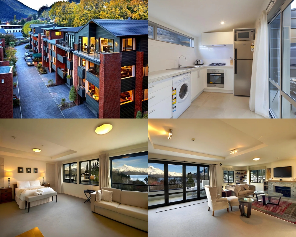 【2026皇后鎮市中心住宿推薦】免爬坡!8間步行湖畔、行李平推的真正CBD飯店 皇后鎮市中心住宿推薦:聖雅各福群公寓 (St James Apartments)